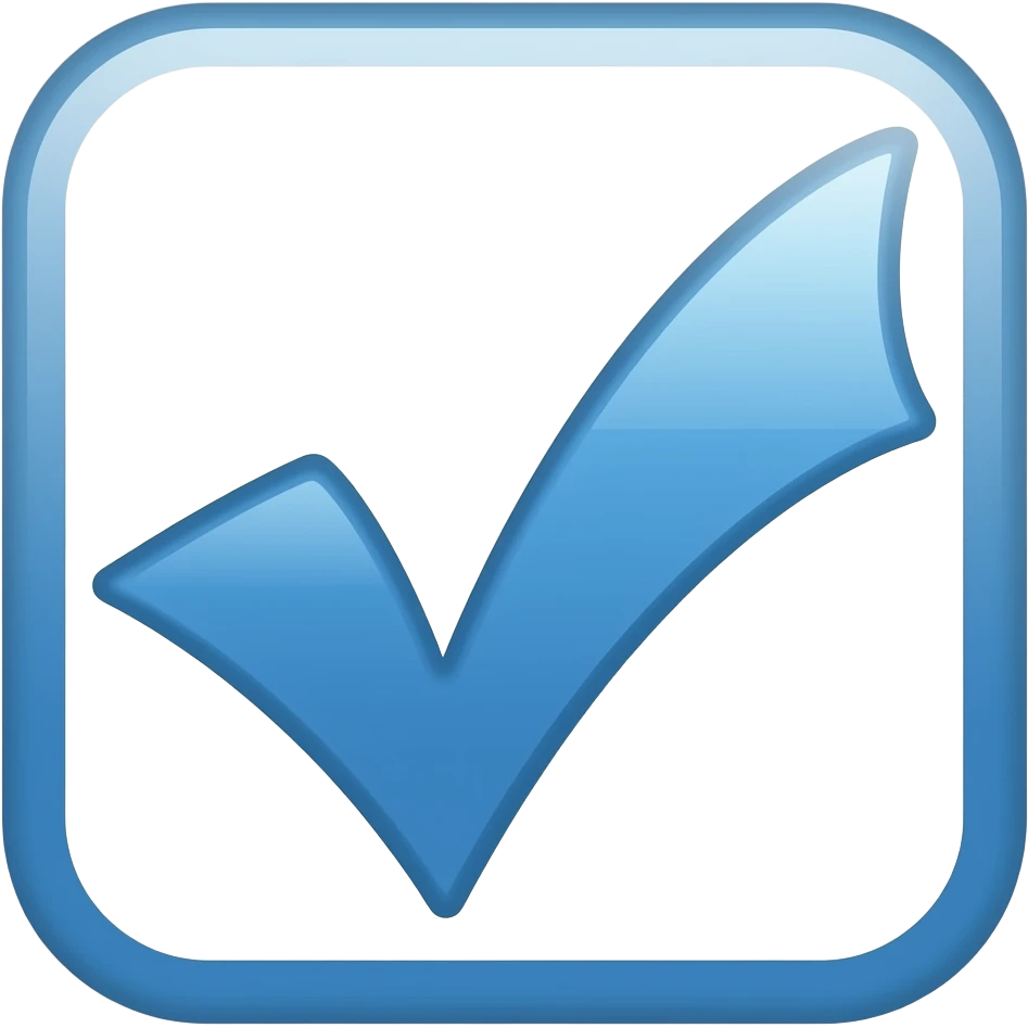 Blue tick emoji