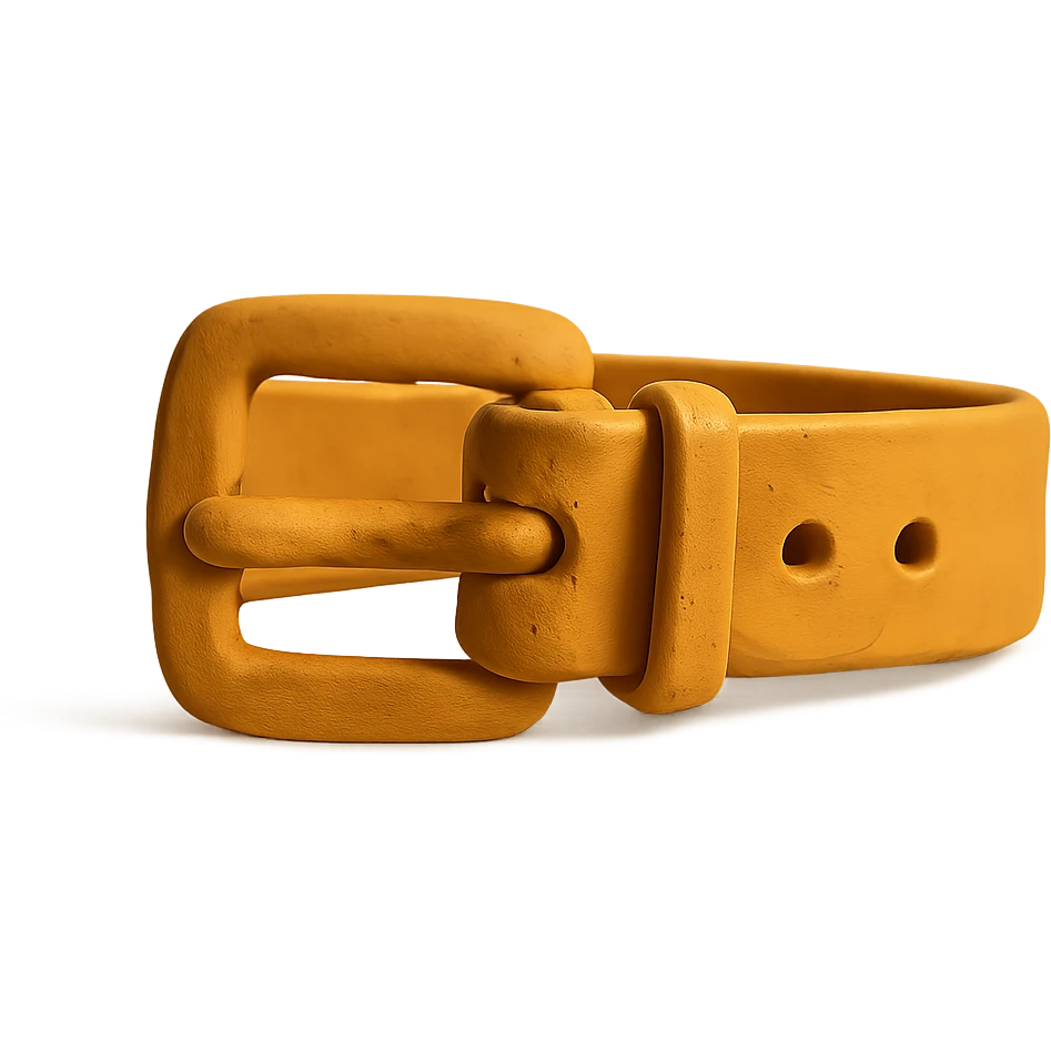 claymation style belt emoji