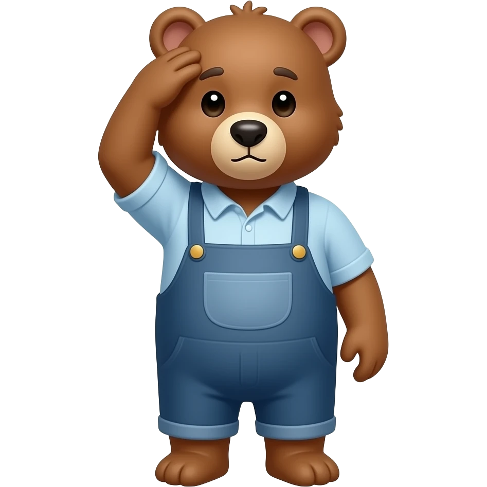 Bear with a headache emoji