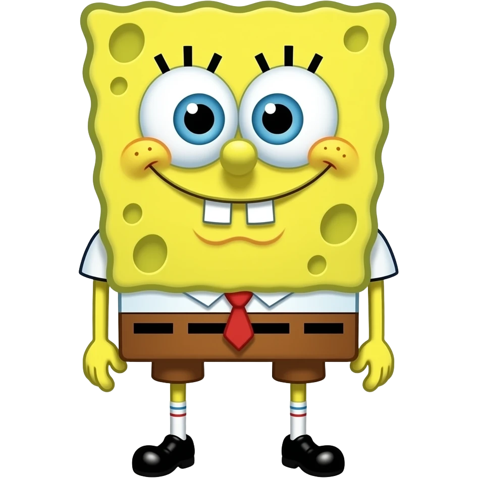 SpongeBob squarepants in dark yellow emoji