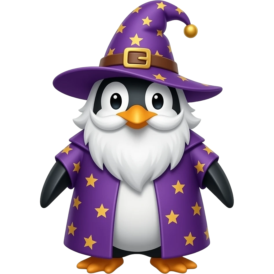 Penguin Wizard emoji