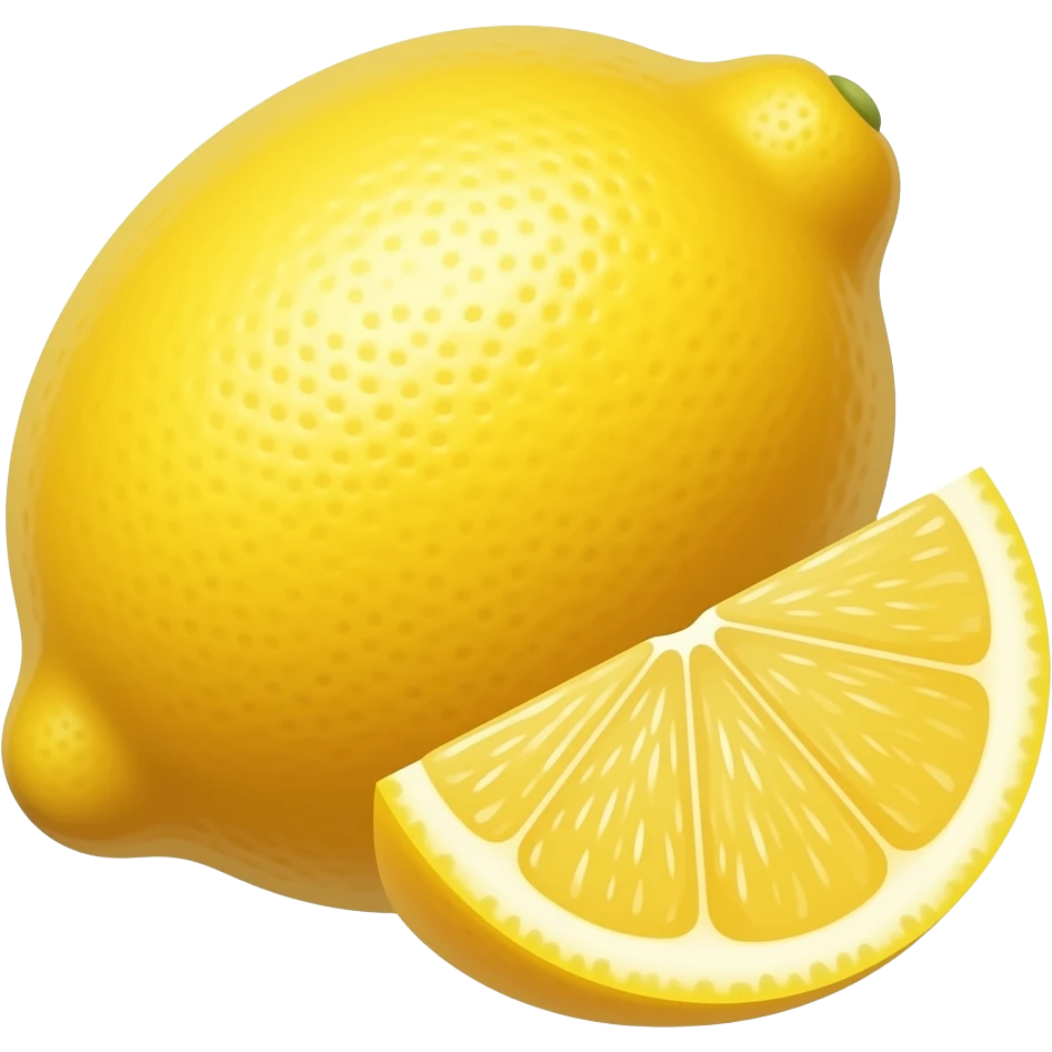 whole and sliced Lemon emoji