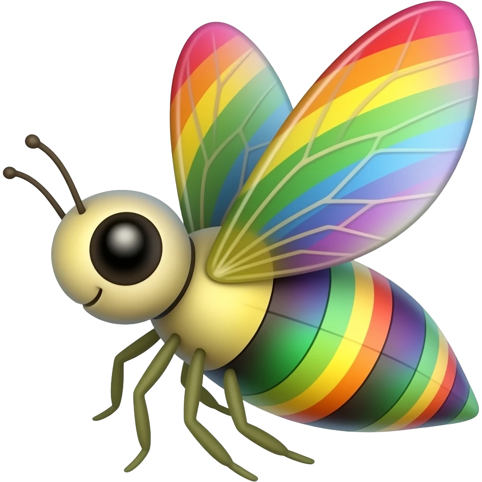 rainbow firefly emoji