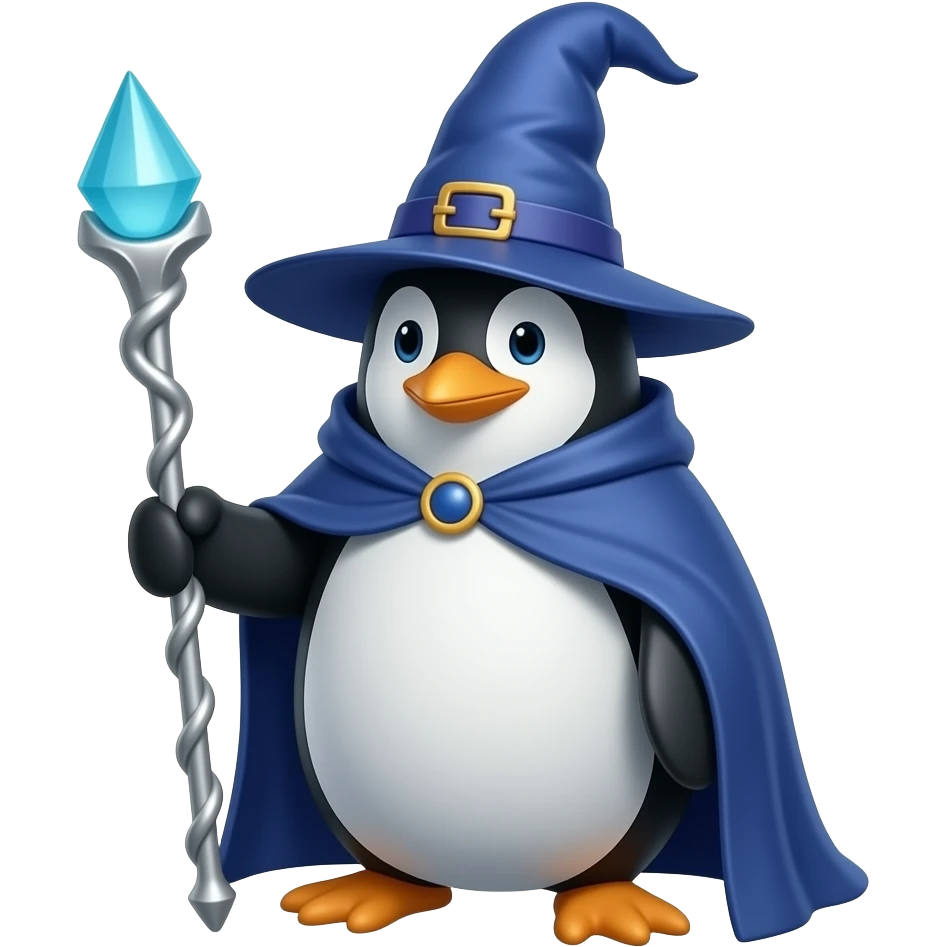 Penguin Wizard emoji