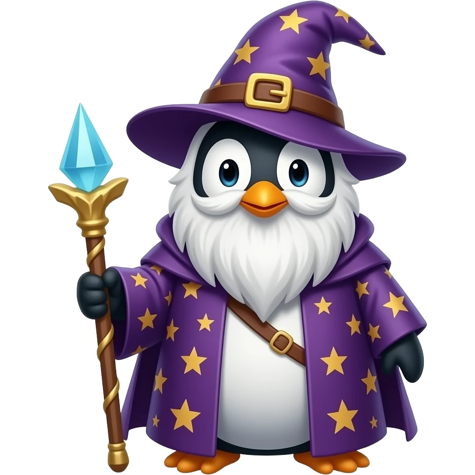 Penguin Wizard emoji
