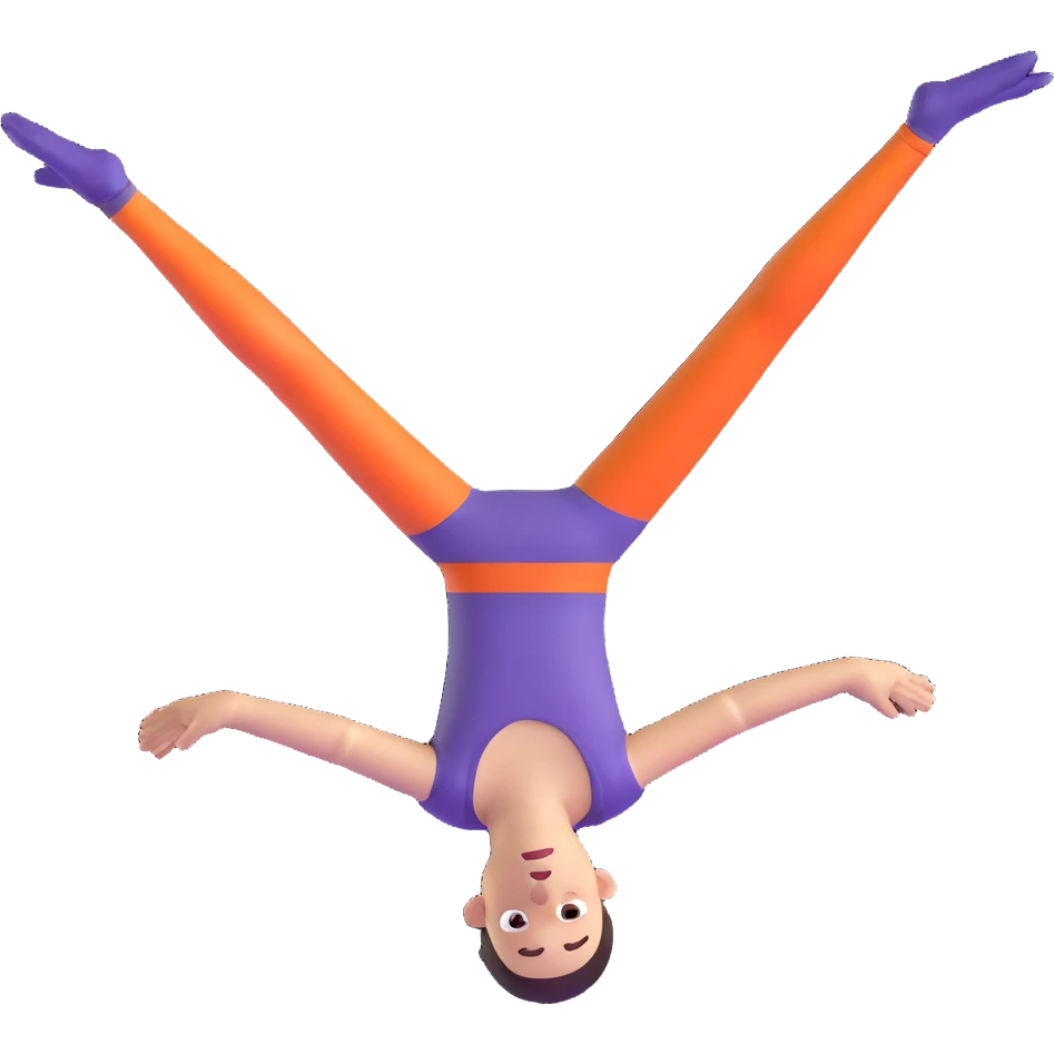 person doing aerial acrobatics emoji