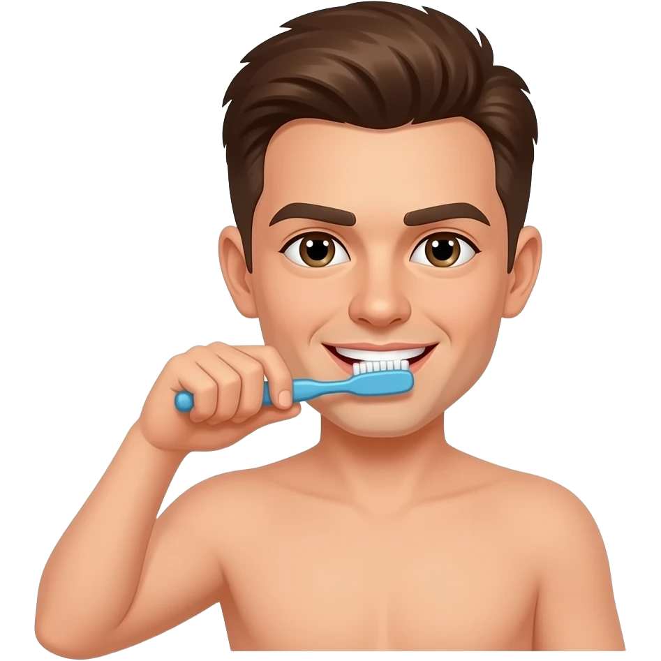 নিয়মিত দাঁত ব্রাশ করি। emoji
