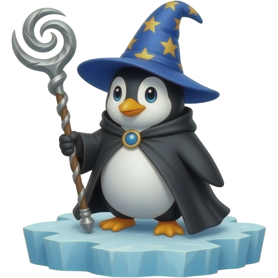 Penguin Wizard emoji