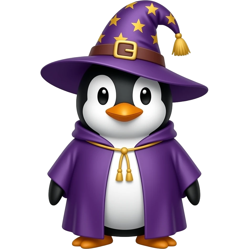 Penguin Wizard emoji