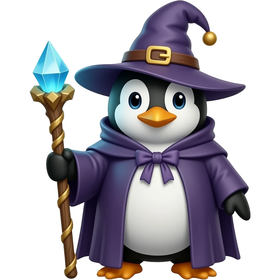 Penguin Wizard emoji