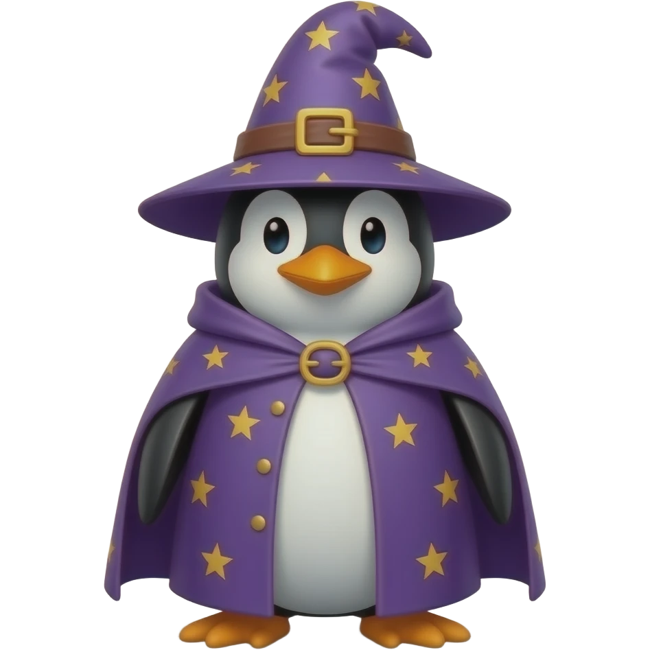 Penguin Wizard emoji