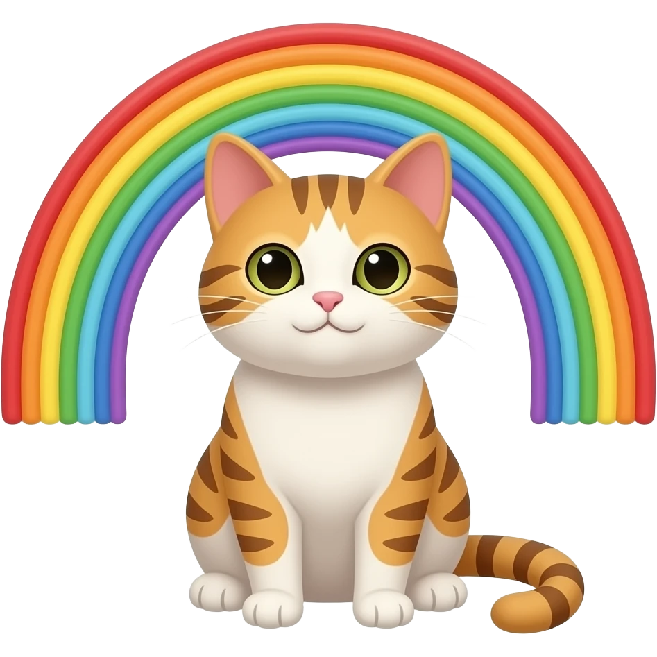 Make a rainbow 🐈 emoji