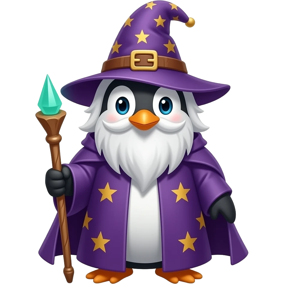Penguin Wizard emoji