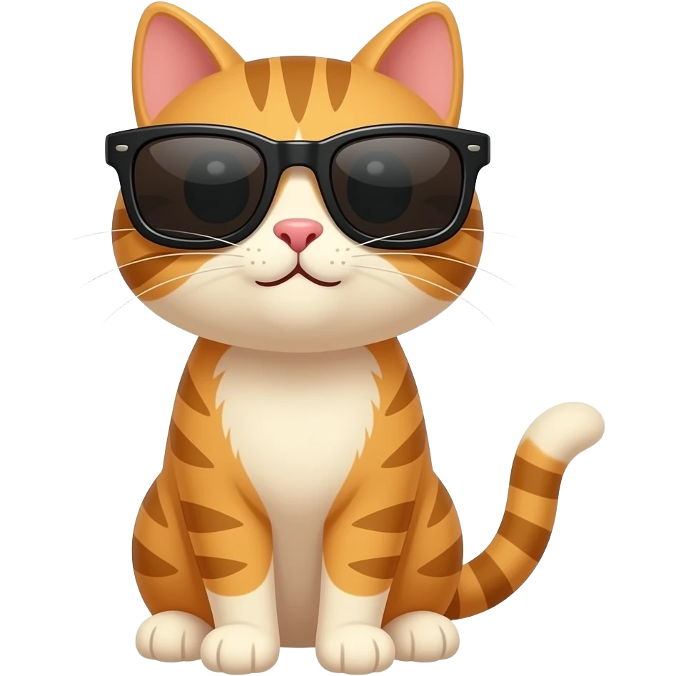 Cat wearing sunglasses emoji