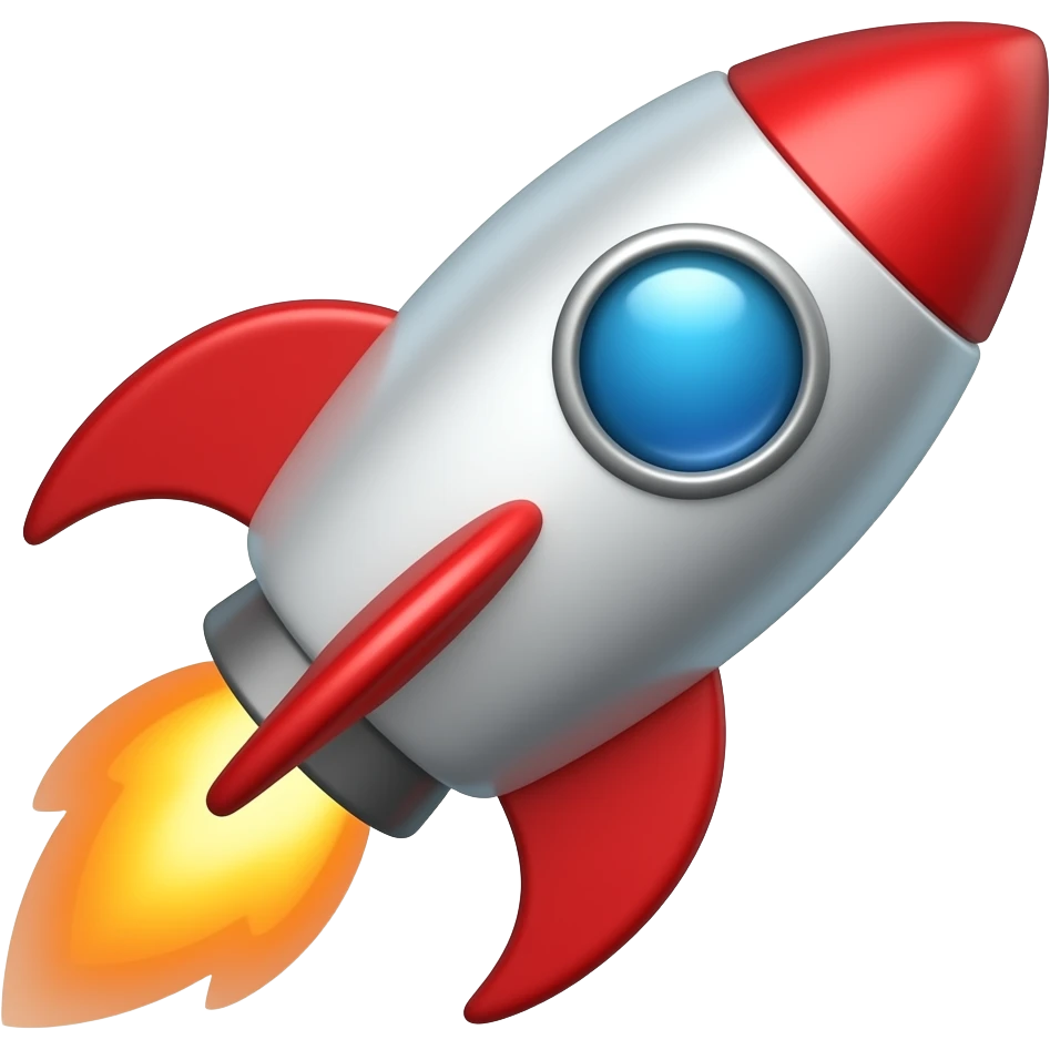 graphic design + rocket emoji