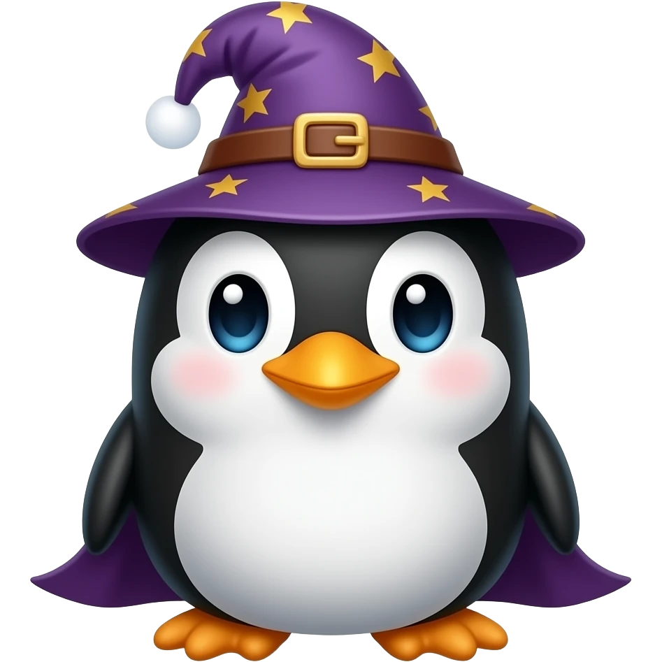 Penguin Wizard emoji