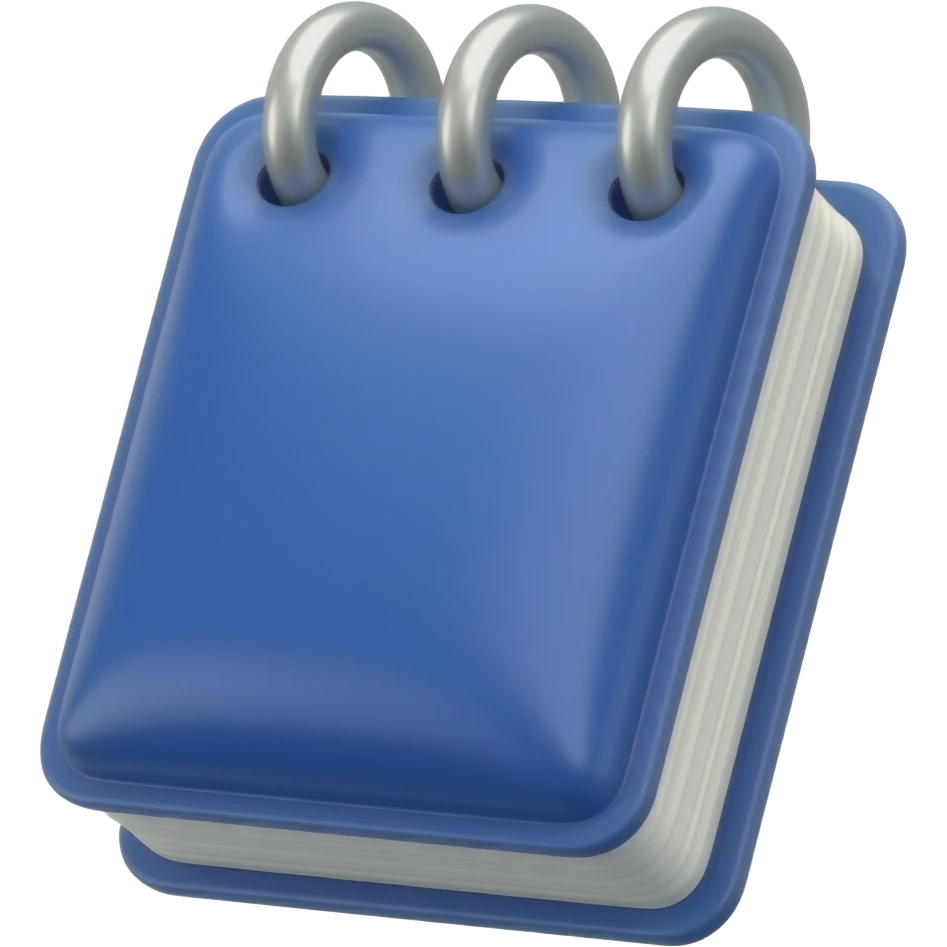 inflatable notebook color #003B73 emoji