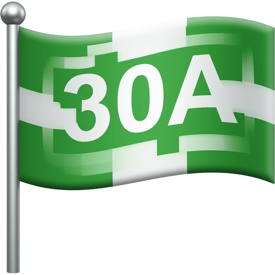 golf PIN FLAG with 30A emoji