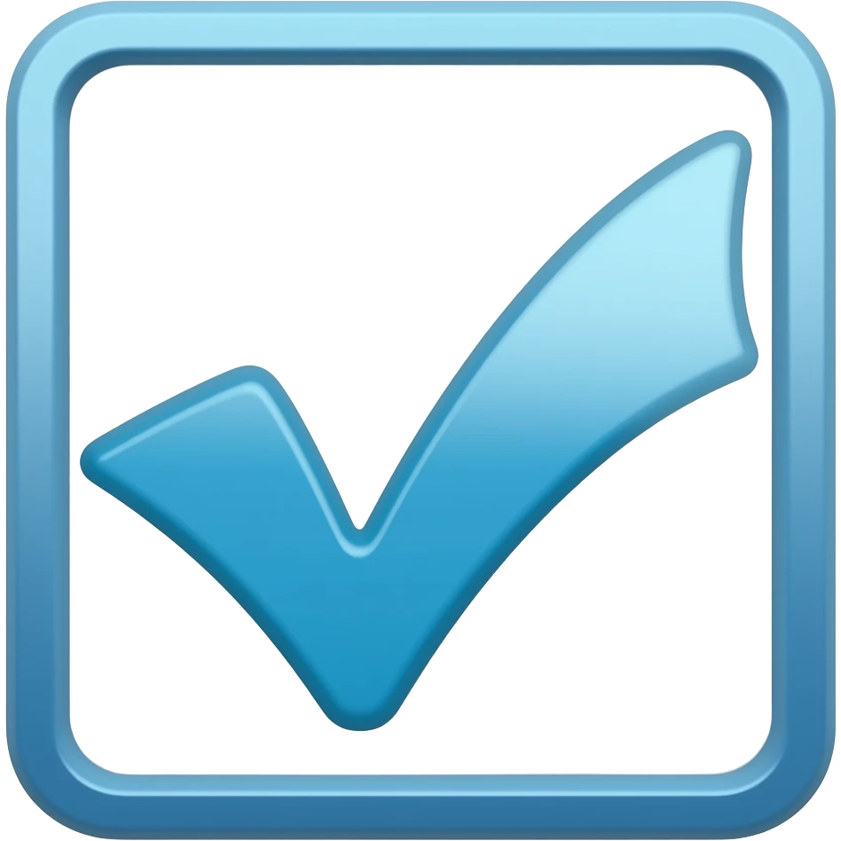 Blue tick emoji