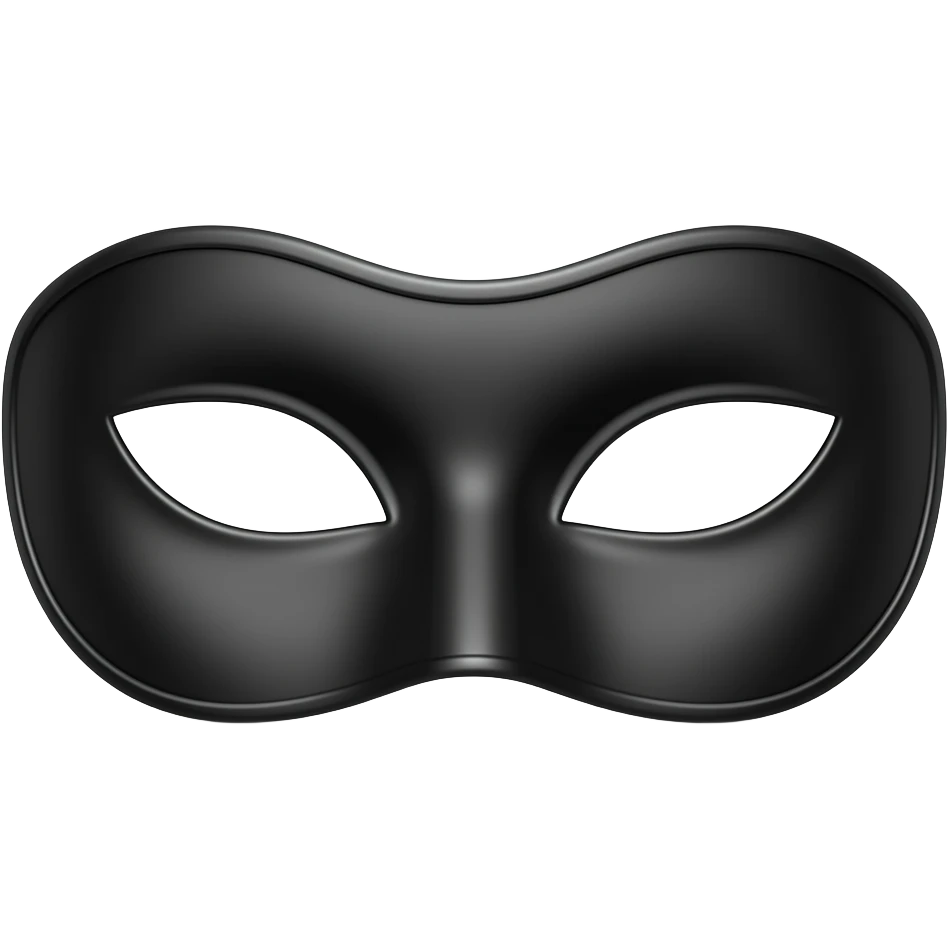 Black mask emoji