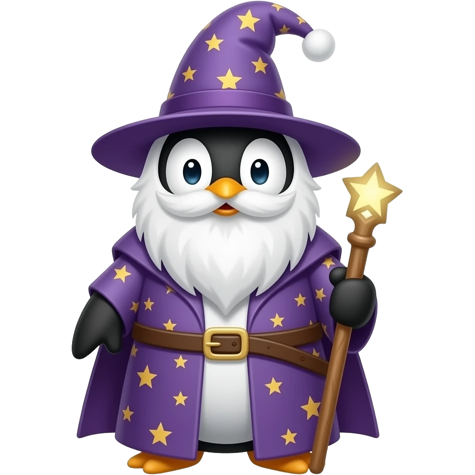 Penguin Wizard emoji