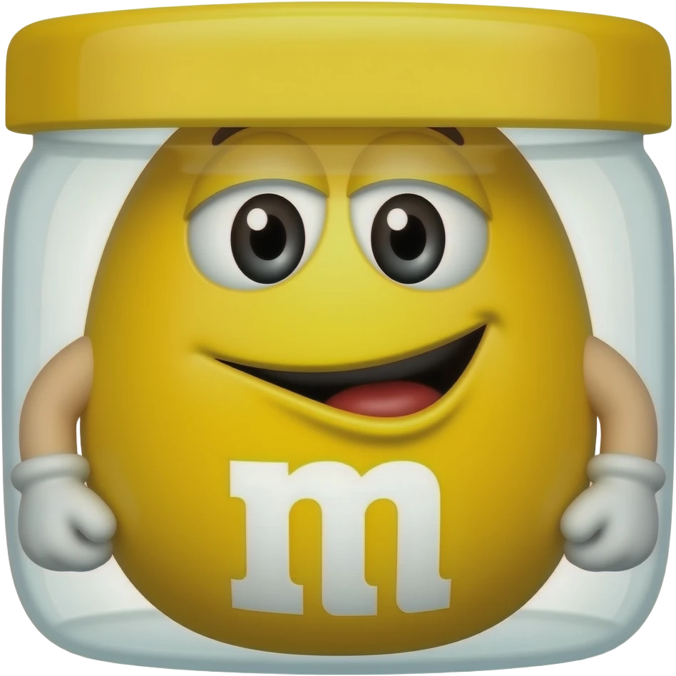 m & m container emoji