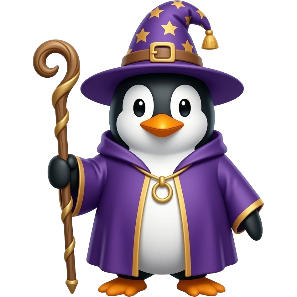 Penguin Wizard emoji