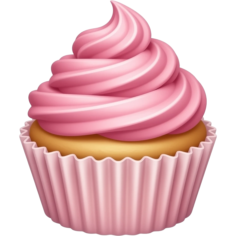 Cupcake with pink icing emoji