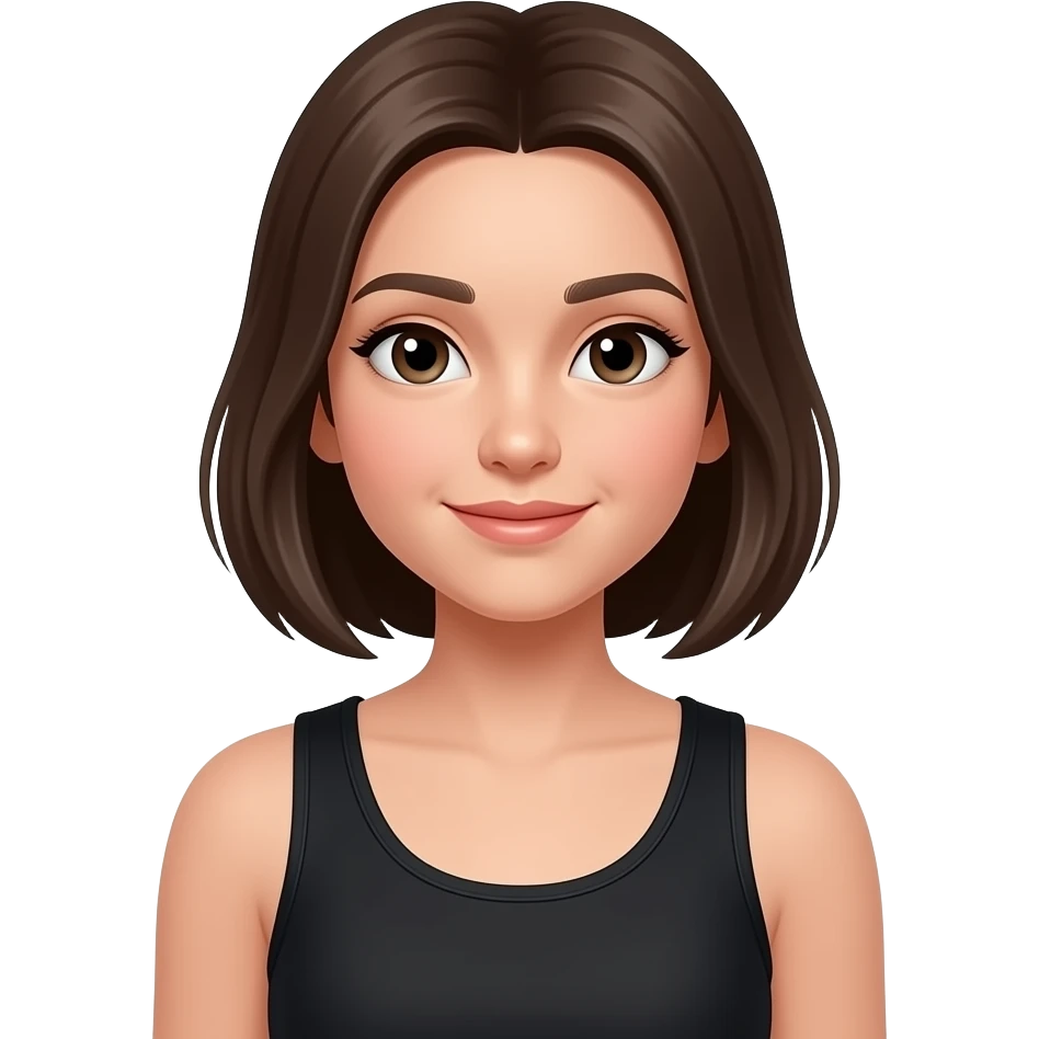 Fille 12ans débardeur noir emoji