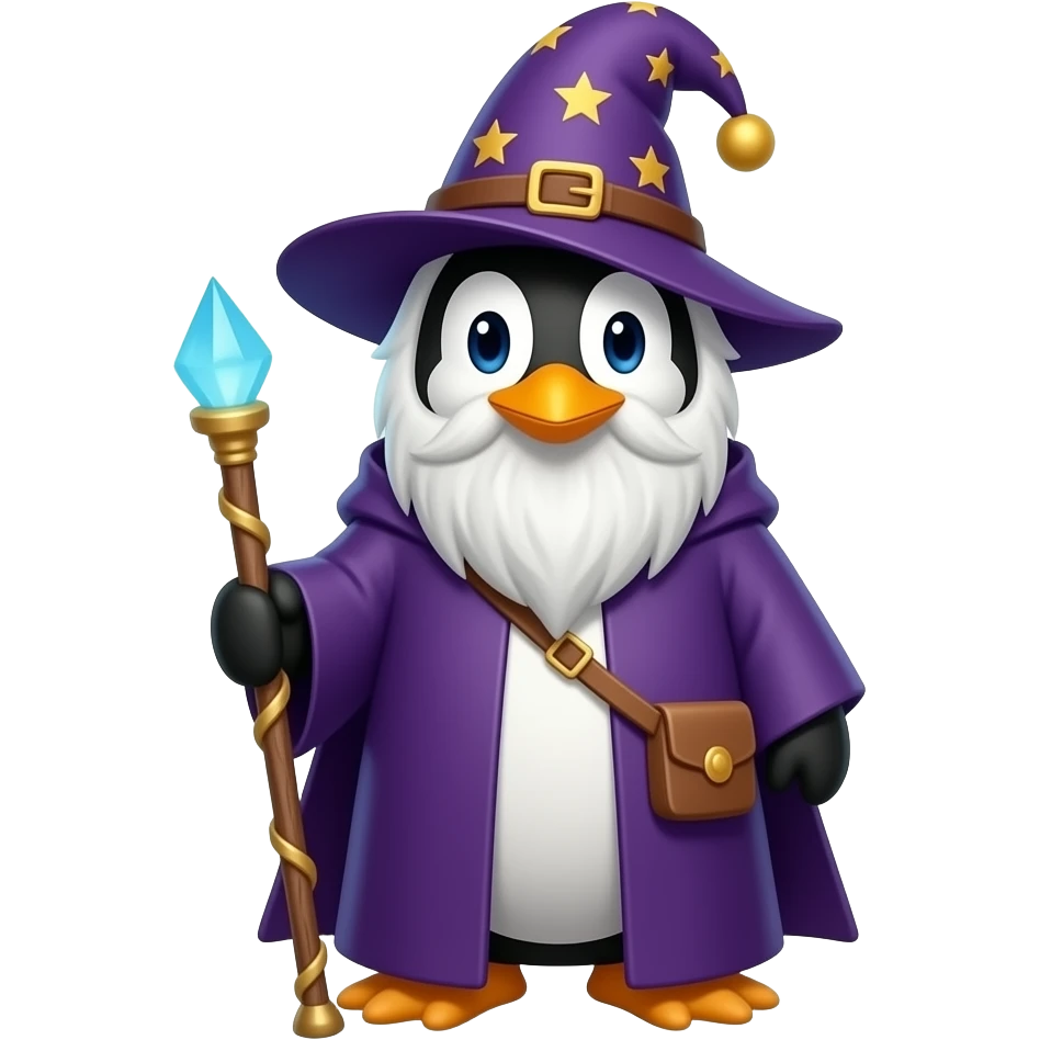 Penguin Wizard emoji