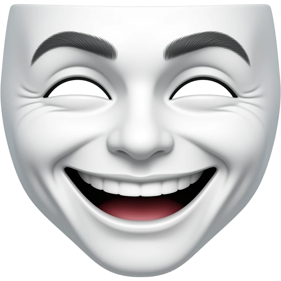 laughing masks making  fun of someone emoji