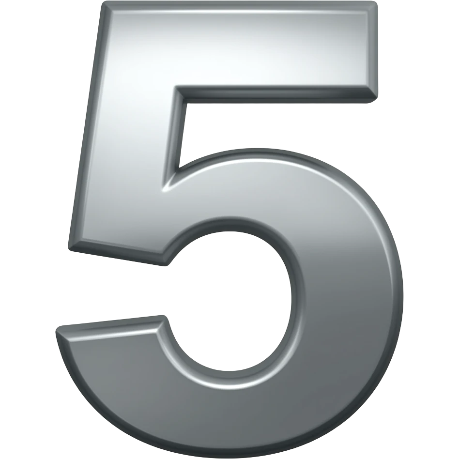 number 5 emoji