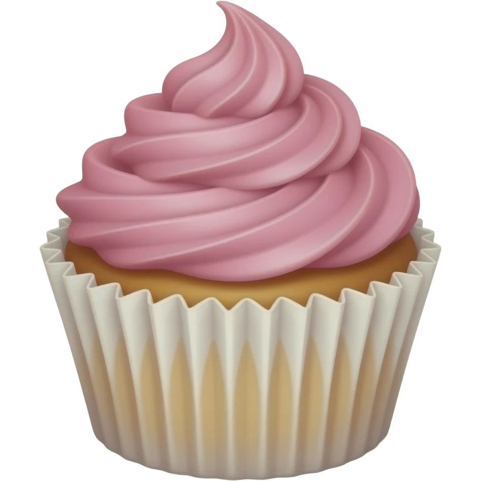 Cupcake with pink icing emoji