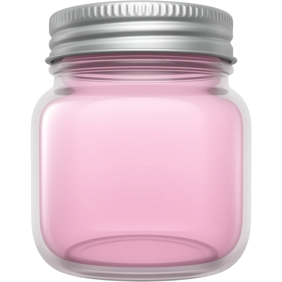 Light pink mason clear with silver lid emoji