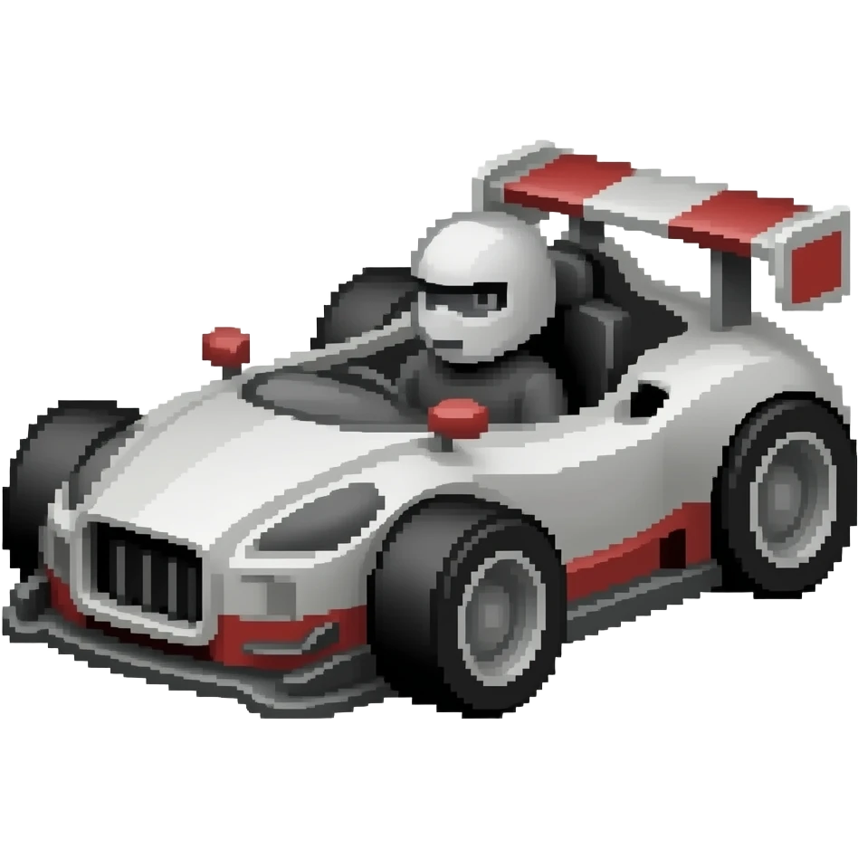 Racing pixel game emoji