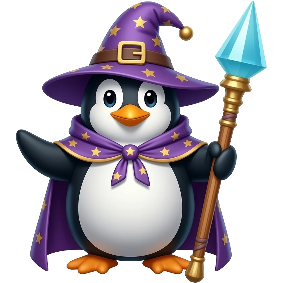 Penguin Wizard emoji