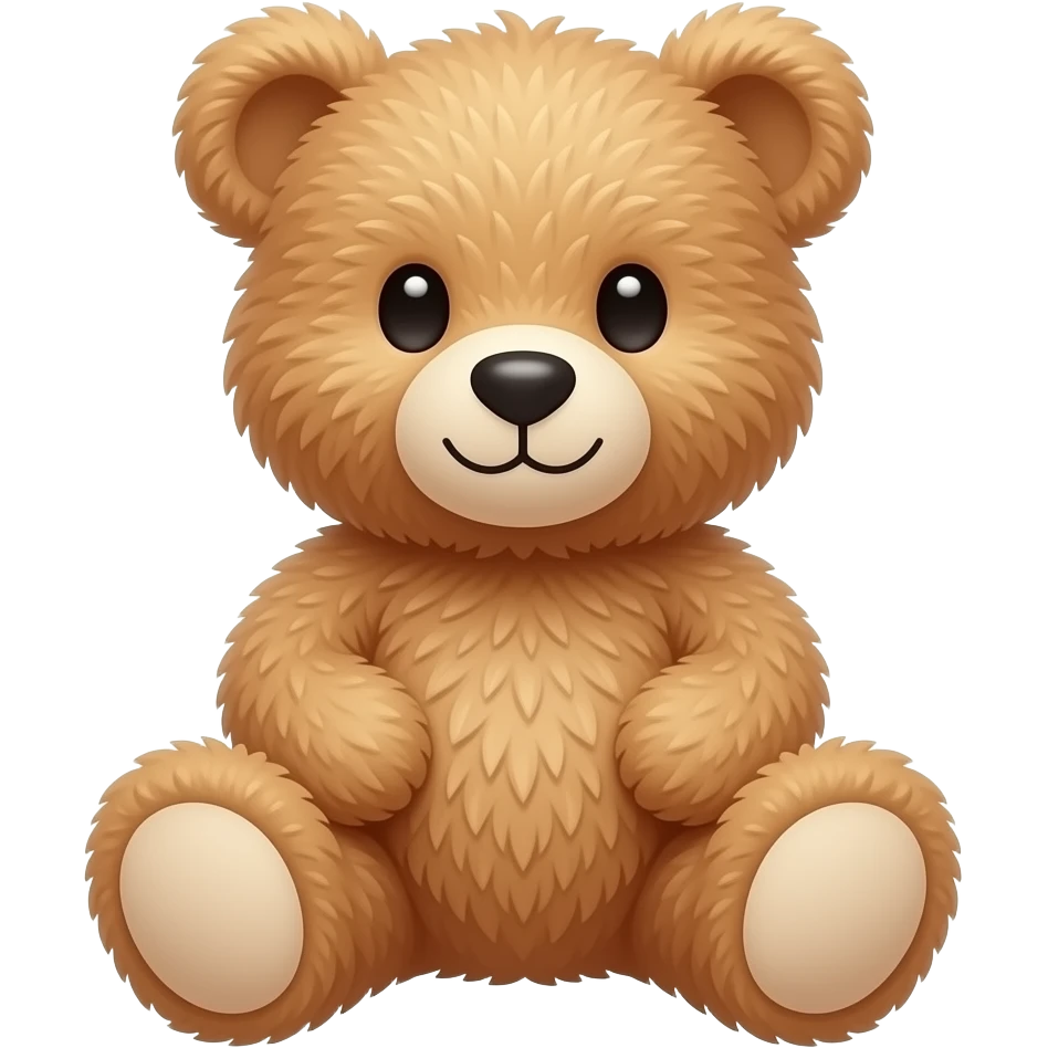 A fluffy teddy bear emoji