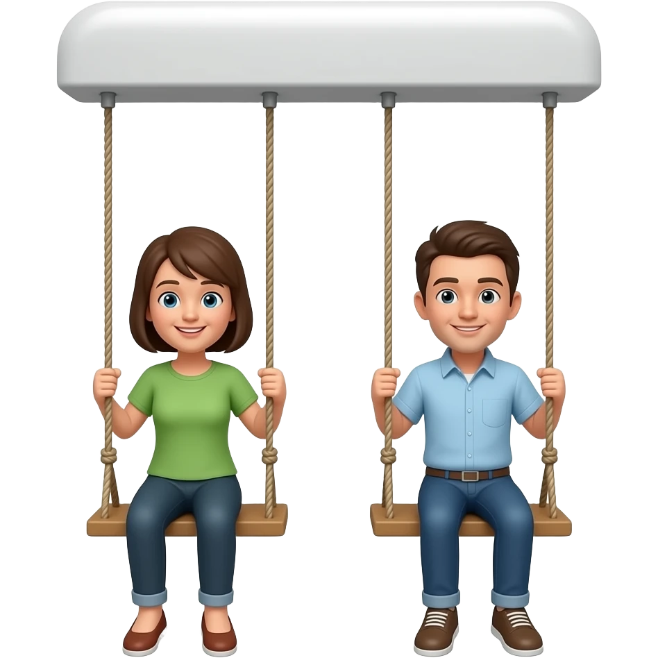 Ceiling mounted swing 2 Persons emoji