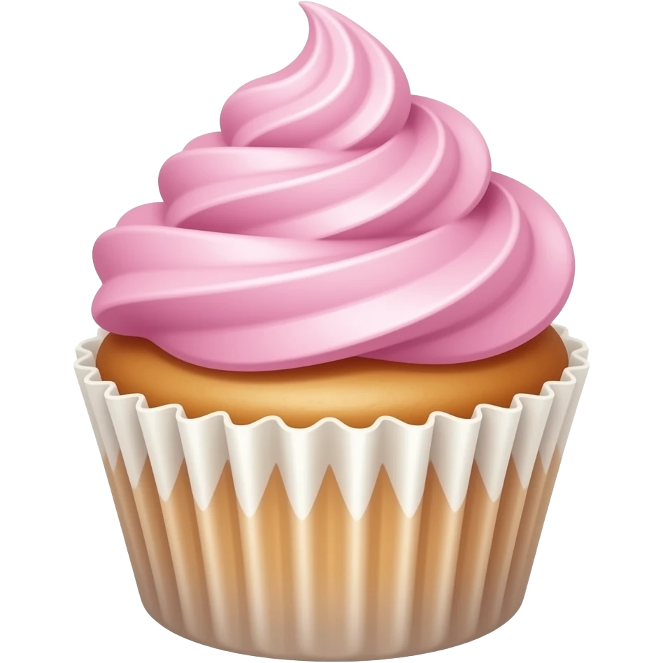 Cupcake with pink icing emoji