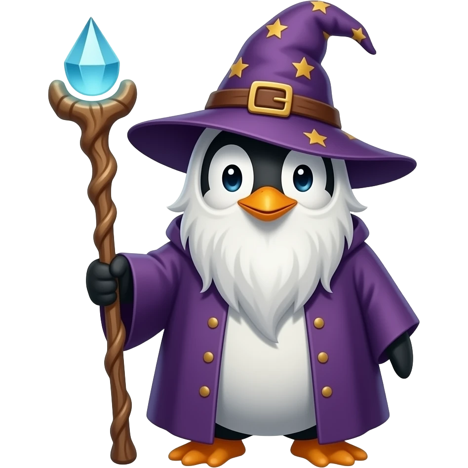 Penguin Wizard emoji