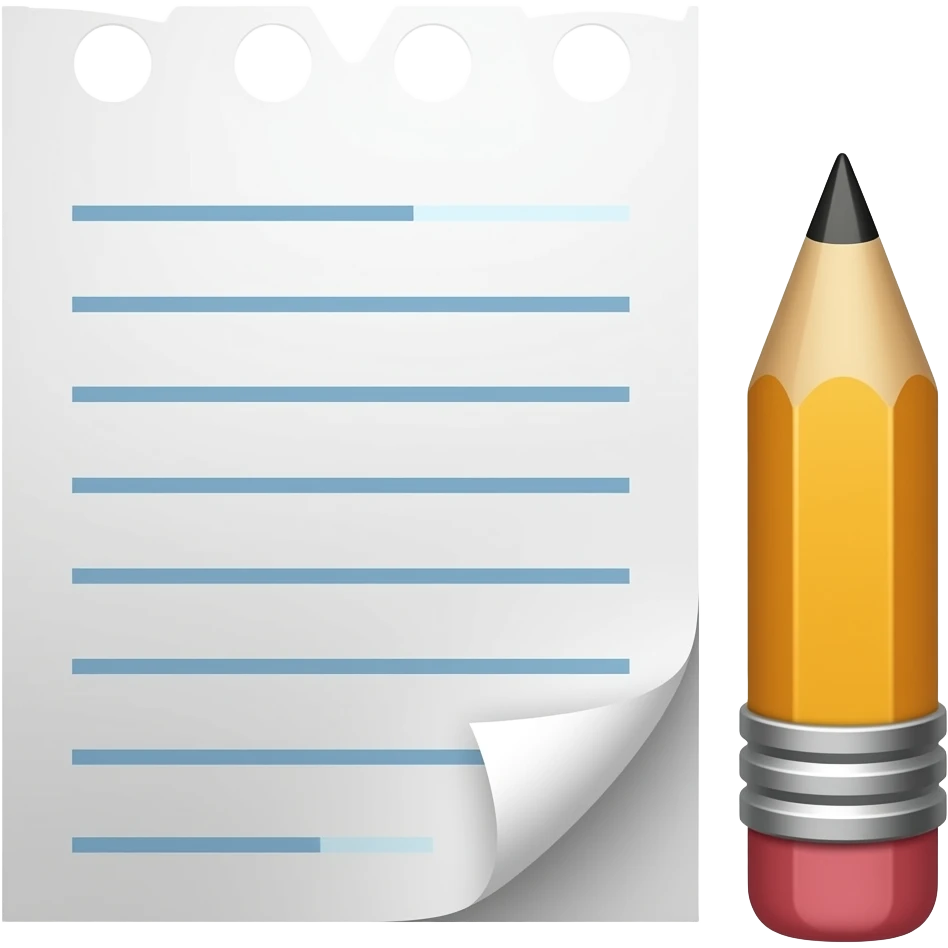 paper form + pencil emoji