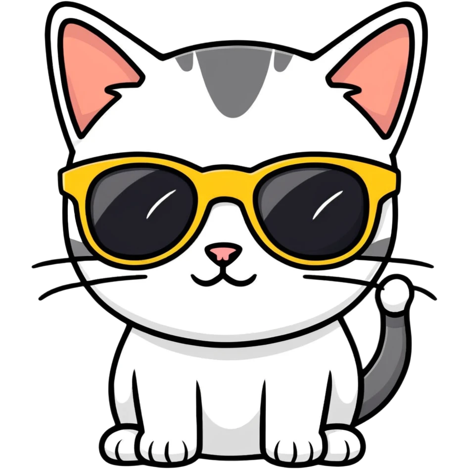Cat with sunglasses emoji