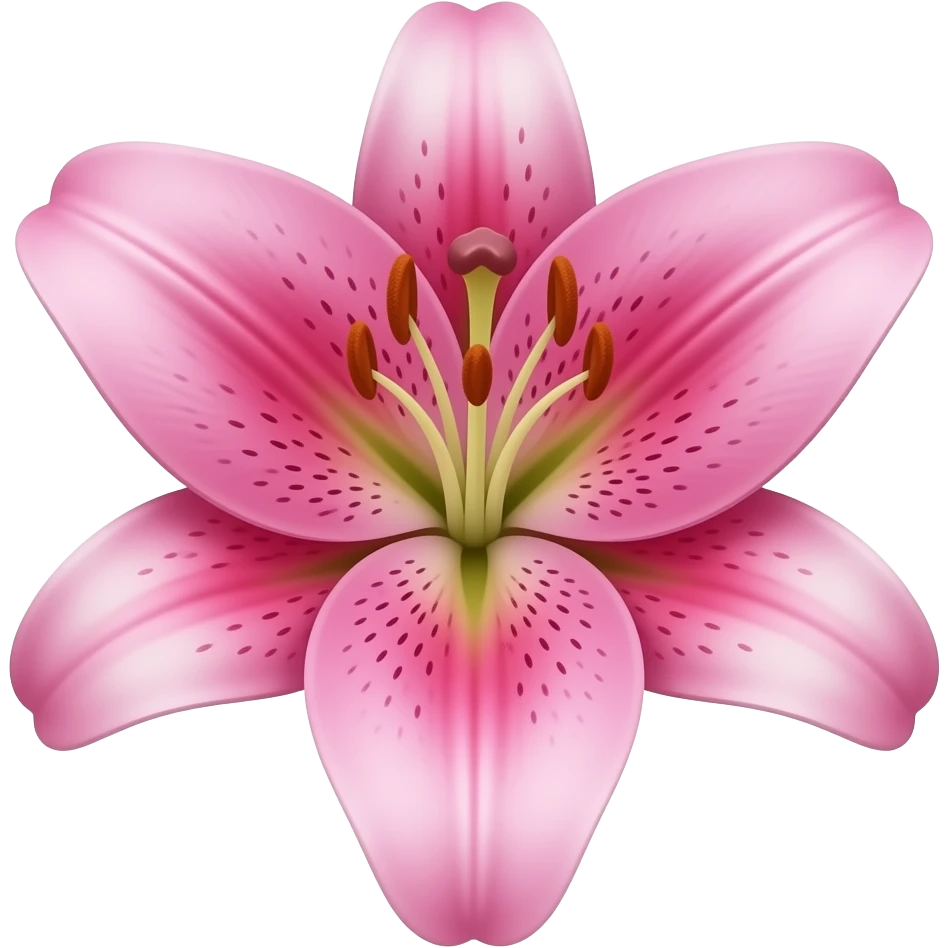 Pink lily flower without stamen emoji