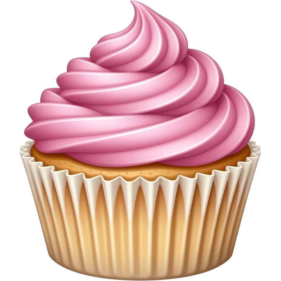 Cupcake with pink icing emoji