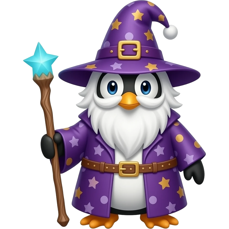 Penguin Wizard emoji