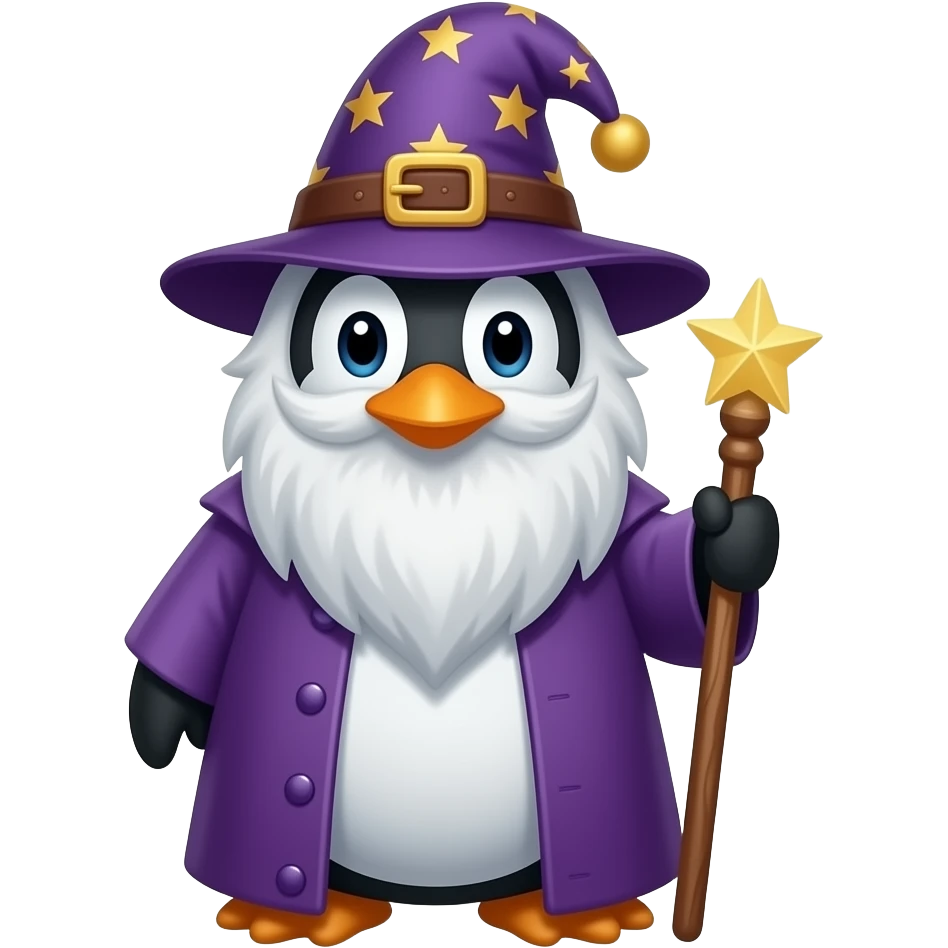 Penguin Wizard emoji