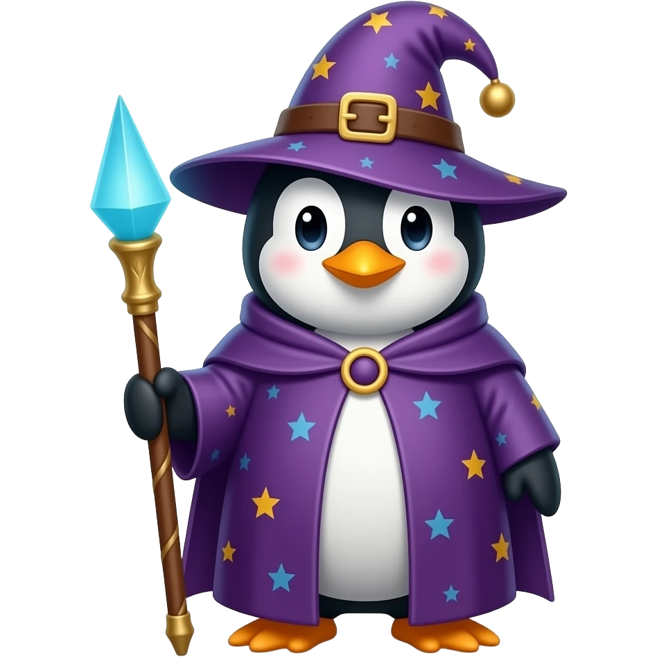 Penguin Wizard emoji