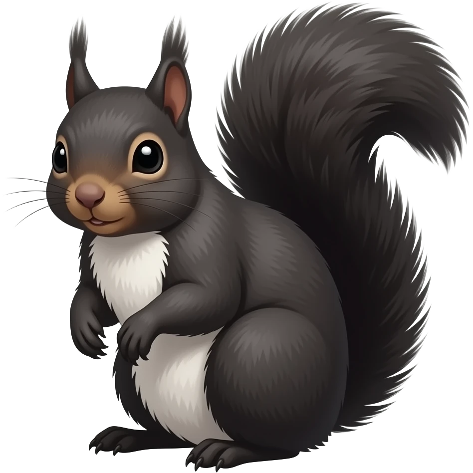 Black grey squirell emoji