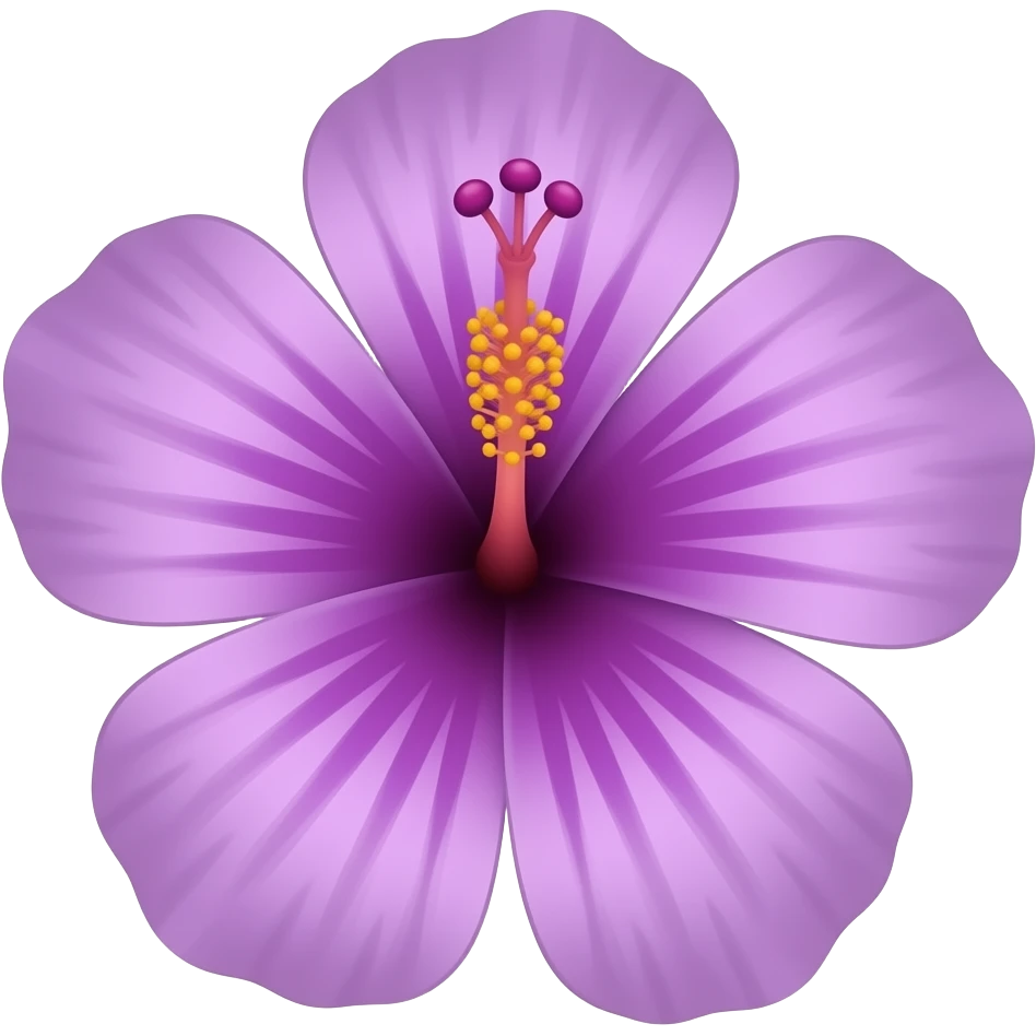 purple hibiscus flower emoji