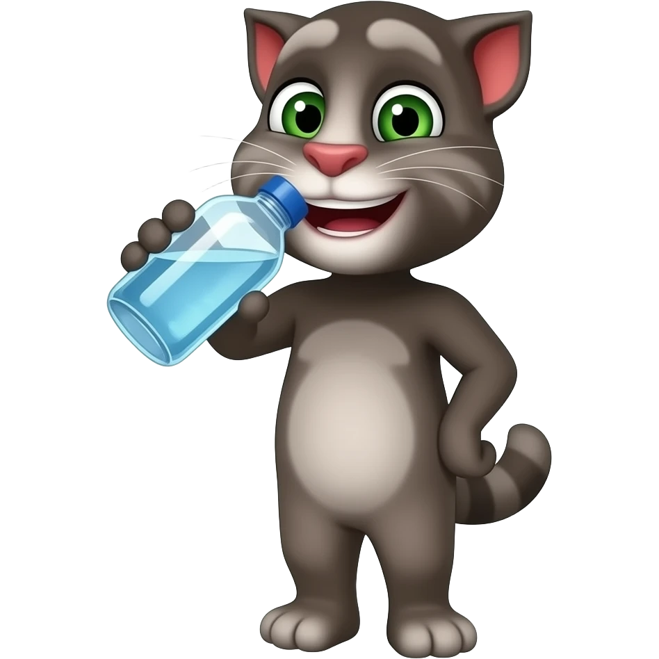 صد تاTalking TOM درحال آب خوردن emoji